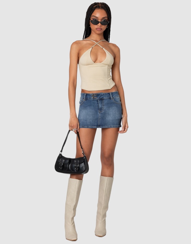 EDIKTED - Lou Crossover Beaded Corset