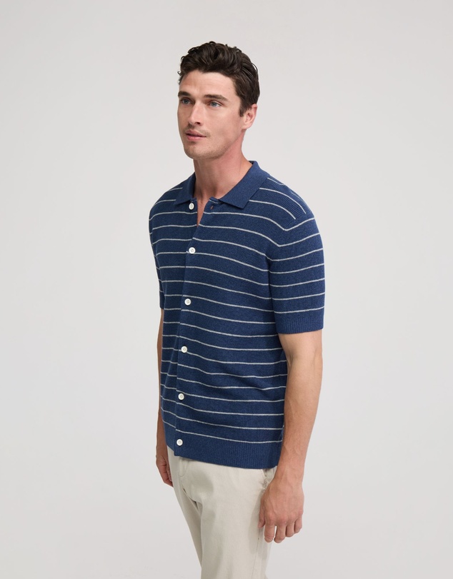 Oxford - Carlos Stripe Knitted Shirt