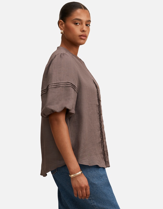 Forever New Curve - Mariella Curve Pin Tuck Blouse