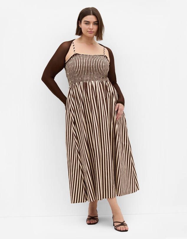 City Chic - Plus Size Mesh Love Shrug - chocolate
