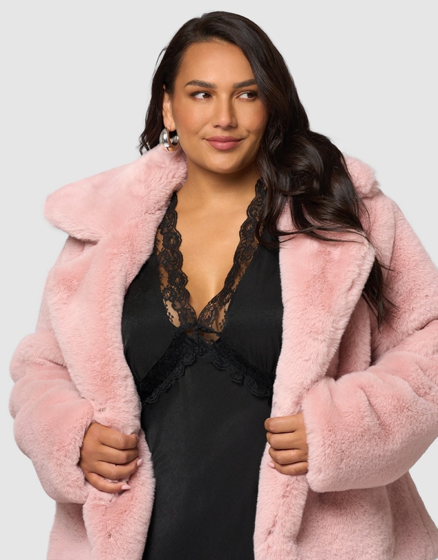 Sunday In The City - Midnight Aura Fur Jacket