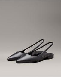 Calvin Klein - Leather Slingback Ballerinas