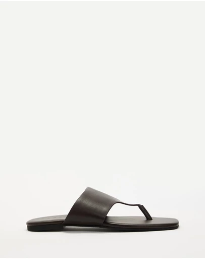 AERE - Delphine Leather Flip Flops - Women's