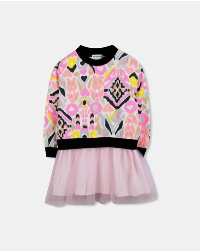 Billieblush - Long Sleeve Layered Dress - Kids-Teens