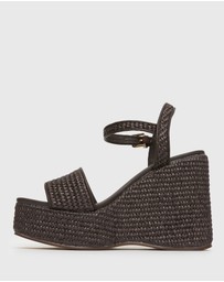 Betts - Fame Raffia Platform Wedges