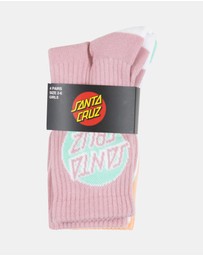 Santa Cruz - Other Dot Crew Socks 4-Pack - Kids