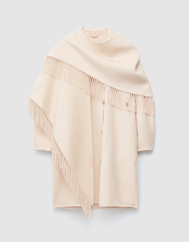 & Other Stories - Fringed Shawl Wool Coat