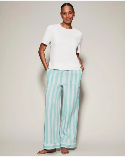 KBX - Coffee Stripe T-Shirt Trousers Set