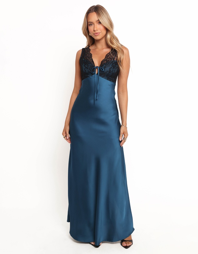 Petal & Pup - Cammy Maxi Slip Dress - Blue/Black