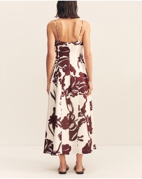 Shona Joy - Emmett Square Neck Panelled Midi Dress