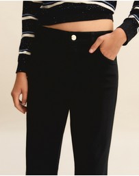 Emme - Navy Straight Trousers