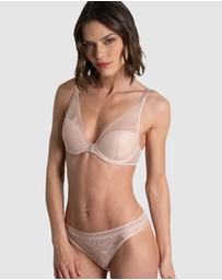 Passionata - Maddie Wired Padded Plunge Bra With Lace