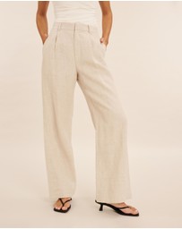 AERE - Straight Leg Linen Pants