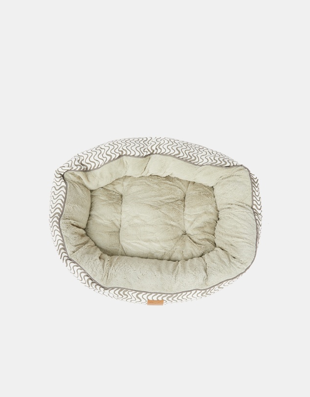 Mog & Bone - 4 Seasons Reversible Circular Dog Bed - Mocha Wave