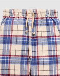 Purebaby - Slouchy Check Pants -Kids-Babies