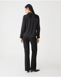 Forcast - Lila V-neck Satin Blouse