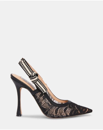 Steve Madden - Bri Black Lace Heels