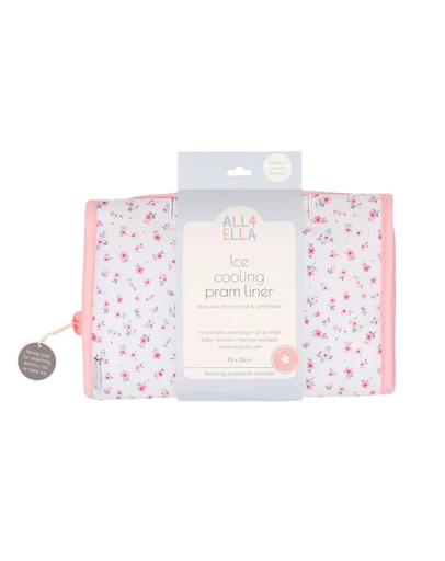 All 4 Ella - Ice Cooling Pram Liner Pink Petals