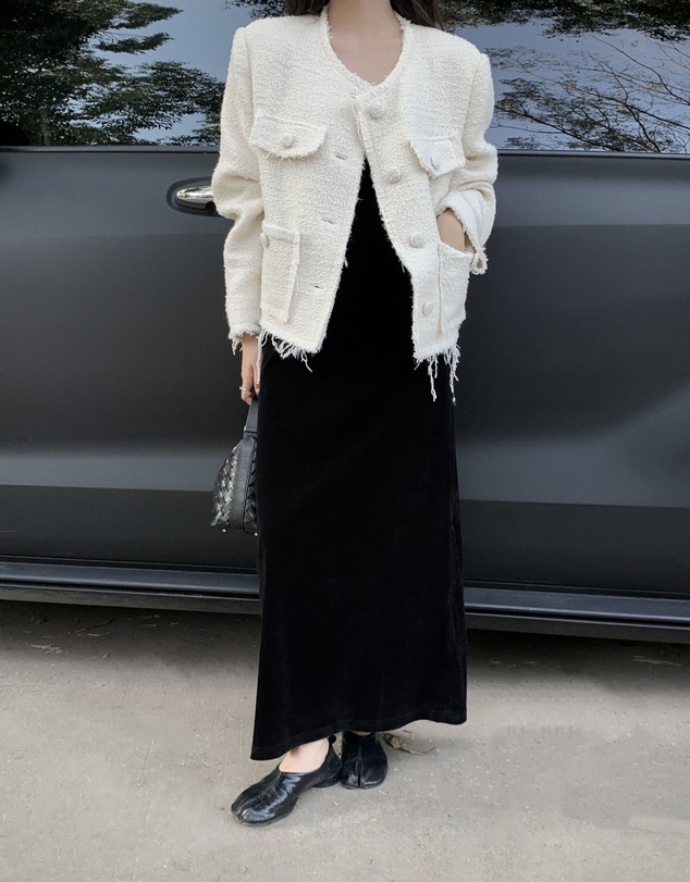 Glamorous - Fringed woven texture jacket
