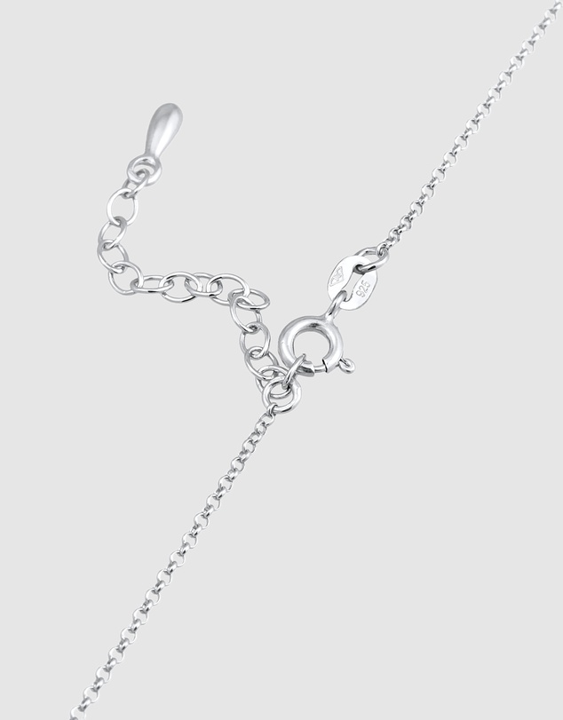 Elli Jewelry - Zirconia Solitaire Choker Necklace in 925 Silver