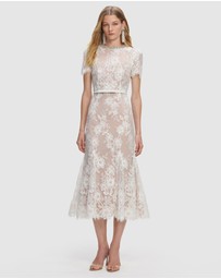 Self Portrait - Sequin Lace Midi Dress