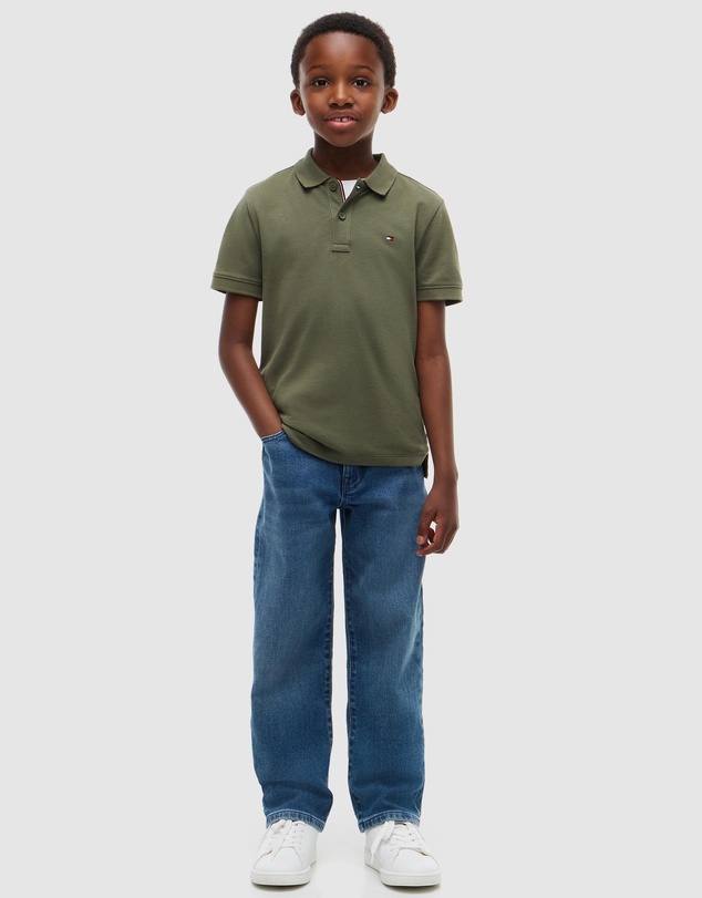 Tommy Hilfiger - Boys 8-16 Essential Flag Embroidery Regular Fit Polo - Teens