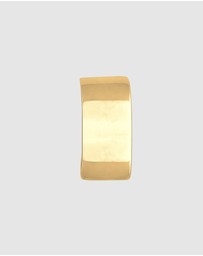 Kuzzoi - ICONIC EXCLUSIVE - Earrings Men Single Earcuff Basic Trend in 925 Sterling Silver Gold Plated