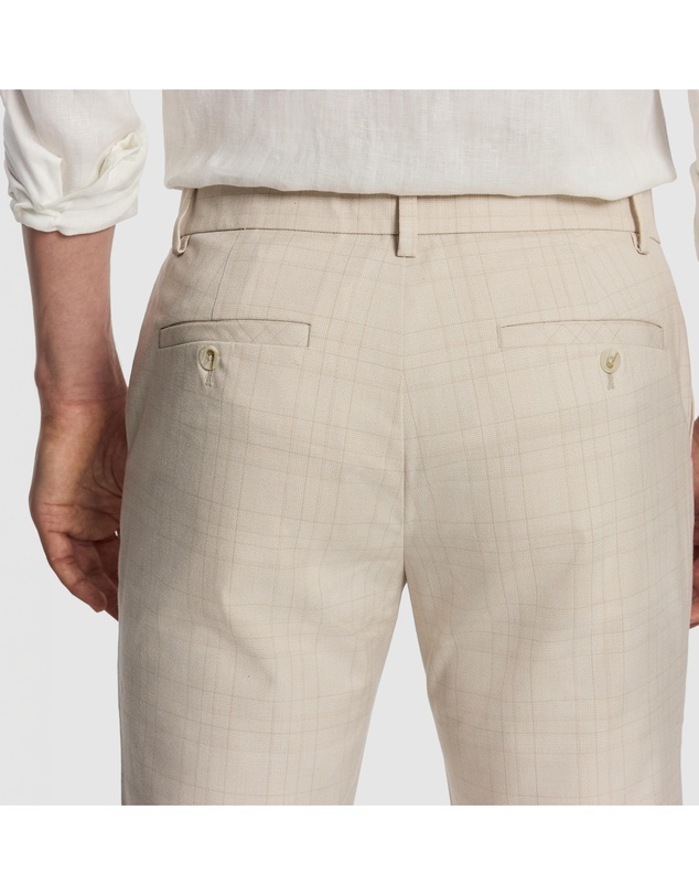 yd. - Rafael Check Slim Chino
