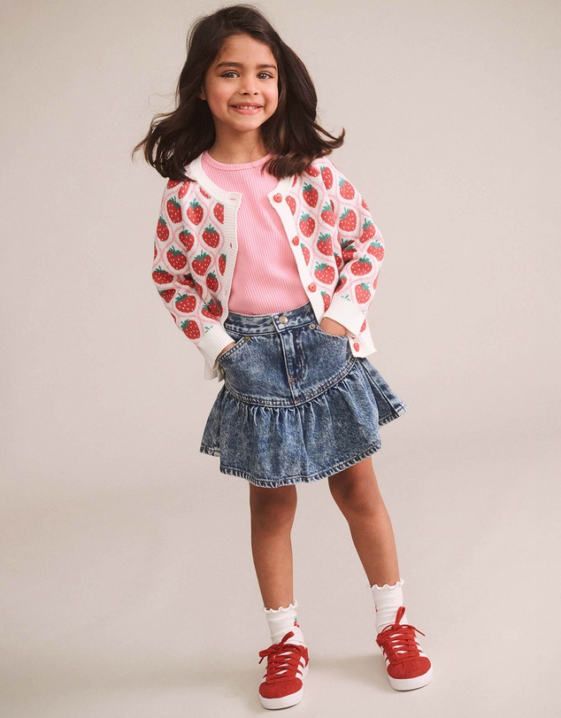 Huxbaby - Dreamy Denim Tiered Skirt - Babies-Teens