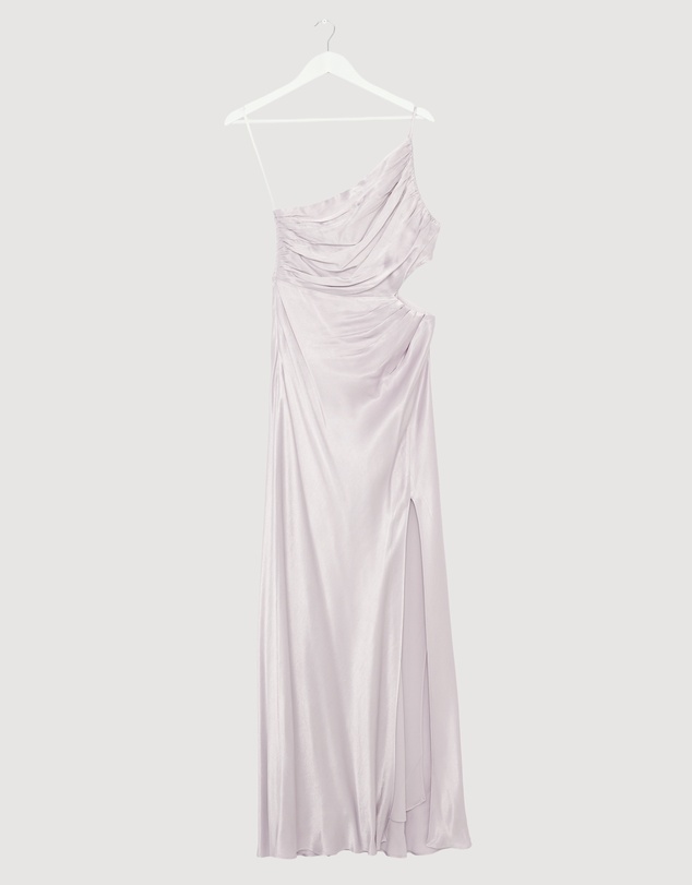 Revibe - Repaired Shona Joy La Lune Asymmetrical Gathered Maxi Dress - AU 8