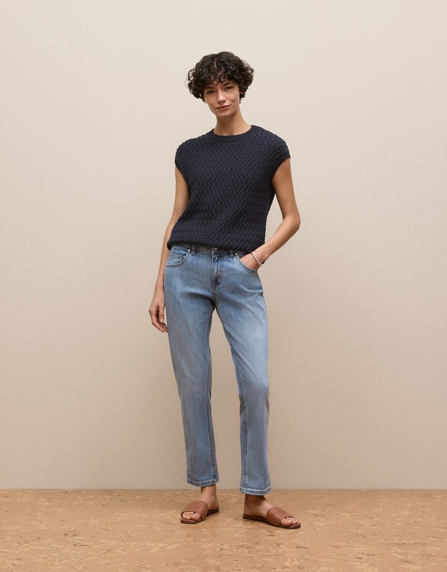 Trenery - Australian Cotton Blend Boyfriend Jean in Vintage Wash Denim