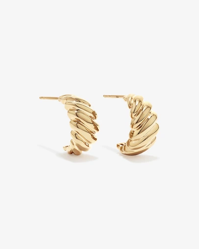 Michael Hill - Twist Drop Stud Earrings in 18Kt Vermeil