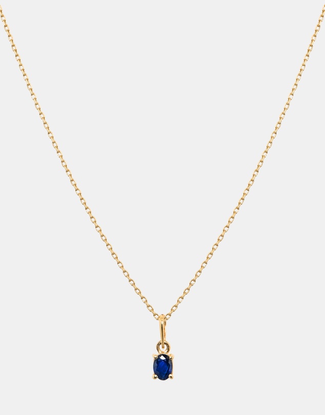 Luna Rae - Solid Gold - Sapphire Necklace
