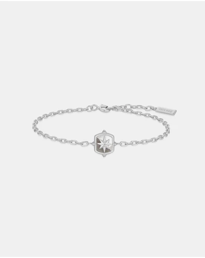 Ania Haie - Ania Haie Silver Colour-Block Mother of Pearl Star Bracelet