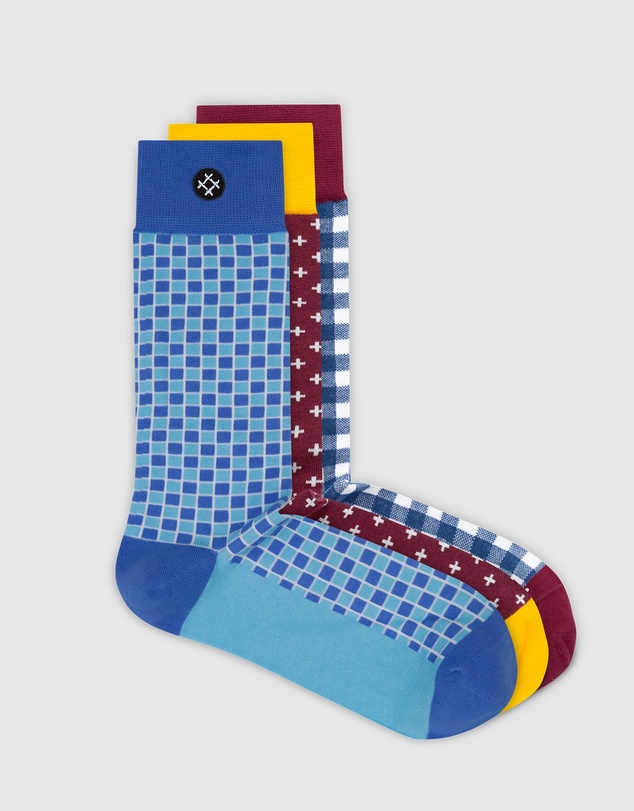 Sockdaily - Disorder 3 Pack Crew Socks