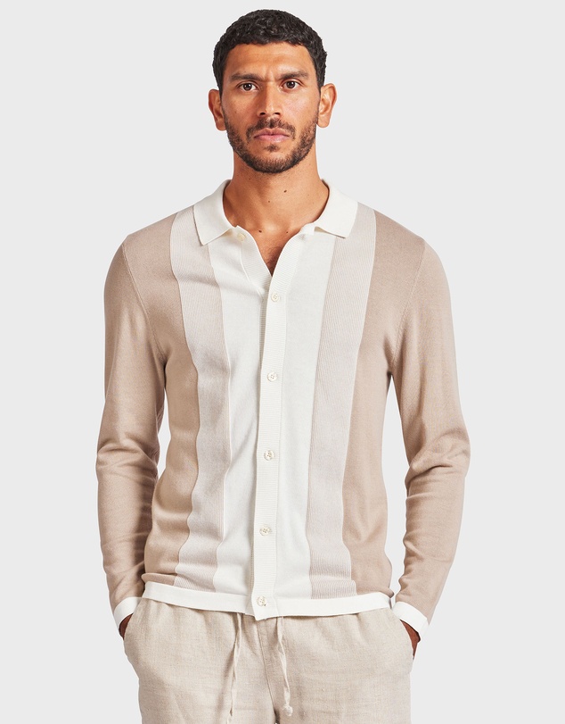 Academy Brand - Jackson Stripe LS Polo