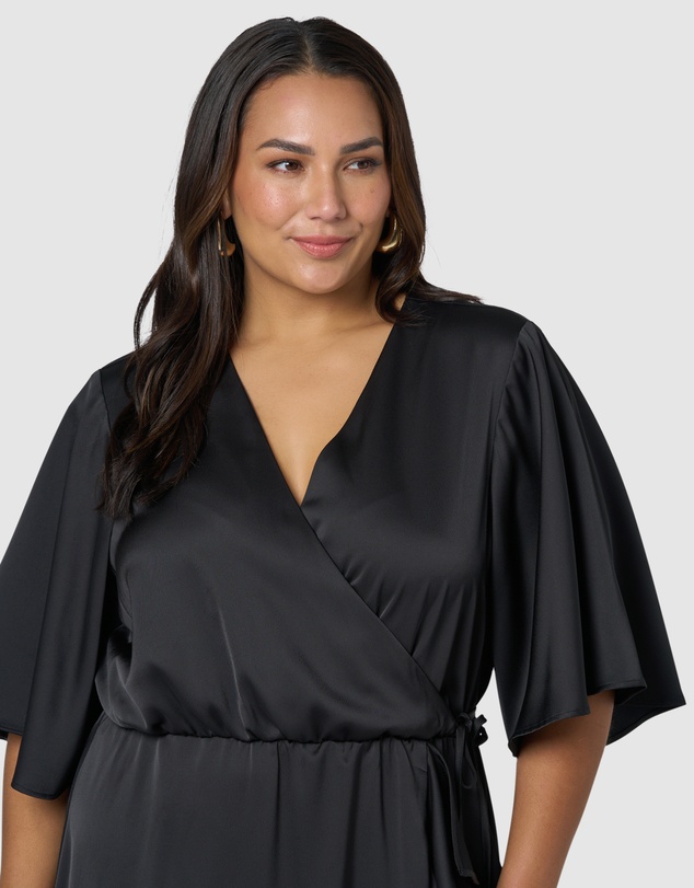 Pink Dusk by Curve Project - Smouldering Wrap Maxi Dress