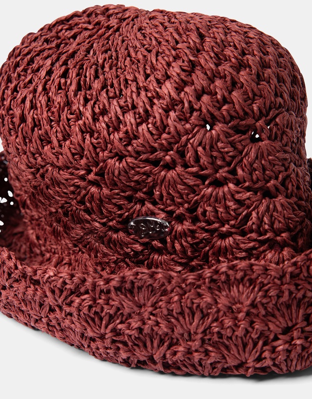 Damson Madder - Raffia Tulip Bucket Hat