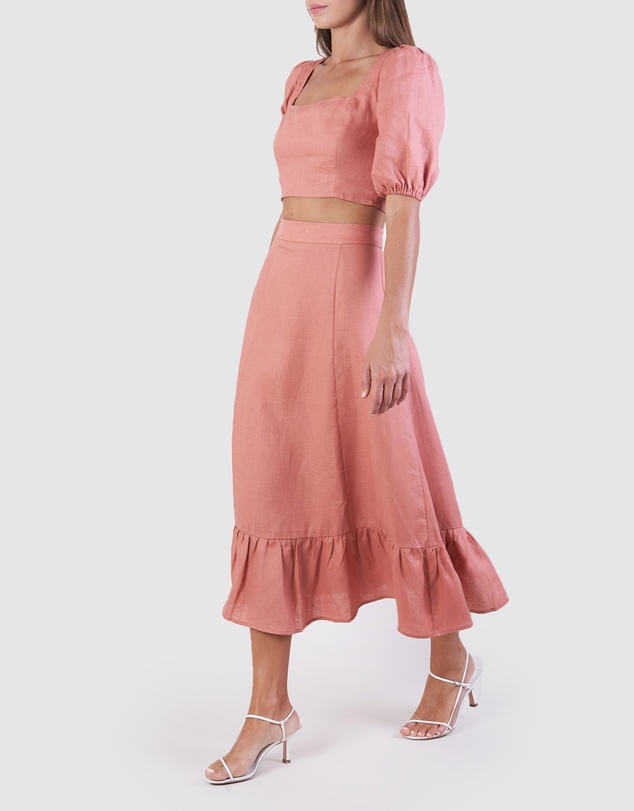 Amelius - Violetta Linen Crop Top