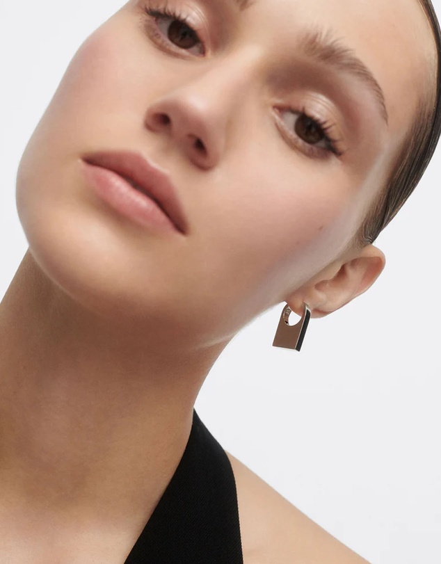 PDPAOLA - Chicago Silver Hoop Earrings