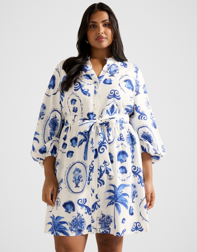 Forever New Curve - Lynda Curve Button Through Mini Dress