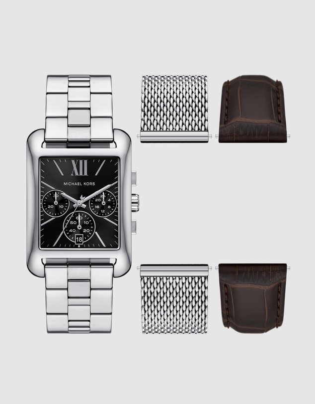 Michael Kors - Monroe Silver Tone Chronograph Watch