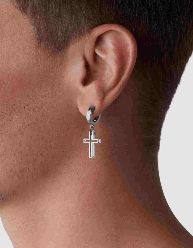 Diesel - Steel Silver Tone Earring