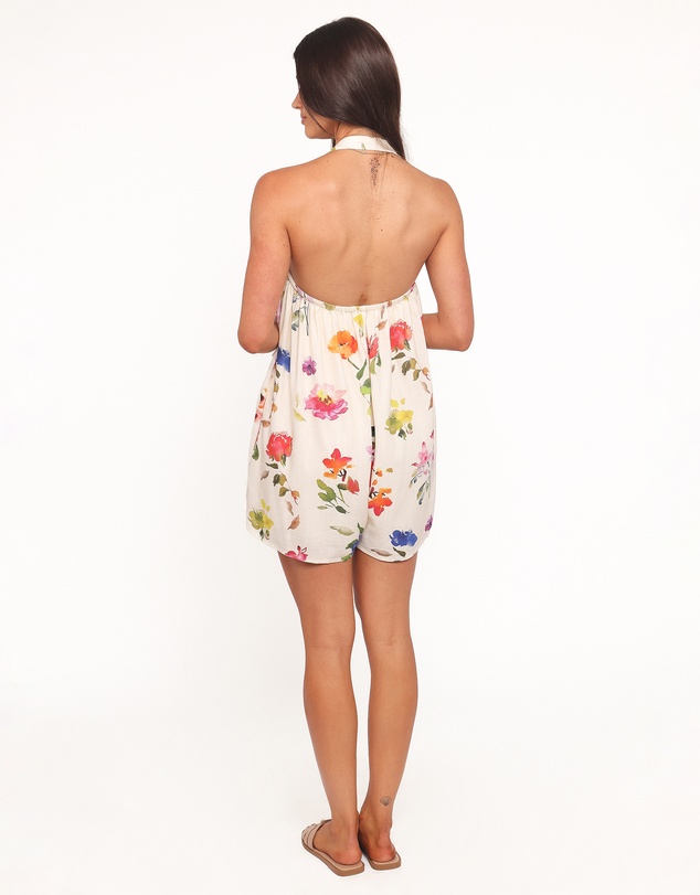 Petal & Pup - Mirella Tie Neck Playsuit - Multi