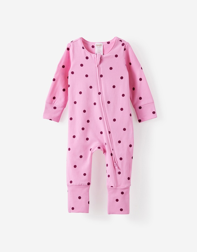 Cotton On Kids - Growie Long Sleeve Zip Romper