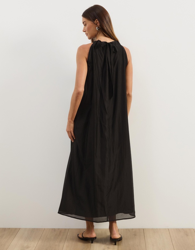 Atmos&Here - Paloma Voile Cut Away Tie Midi Dress