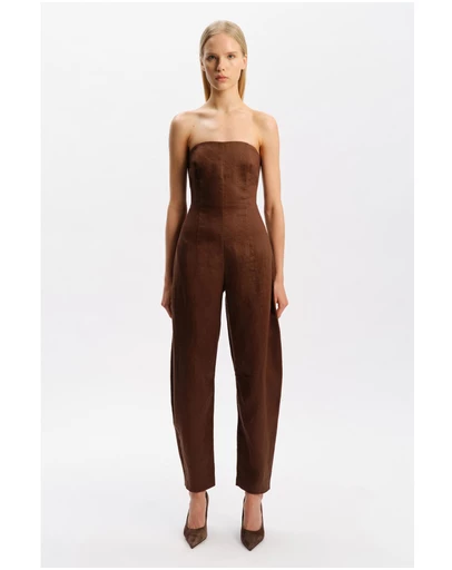 Bardot - Lysette Barrel Linen Jumpsuit