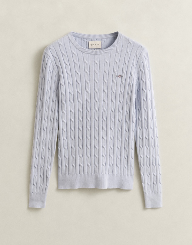 Gant - Stretch Cotton Cable Crew Neck Knit