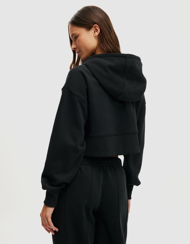 Cotton On Body Active - Plush Boxy Cropped Zip Through