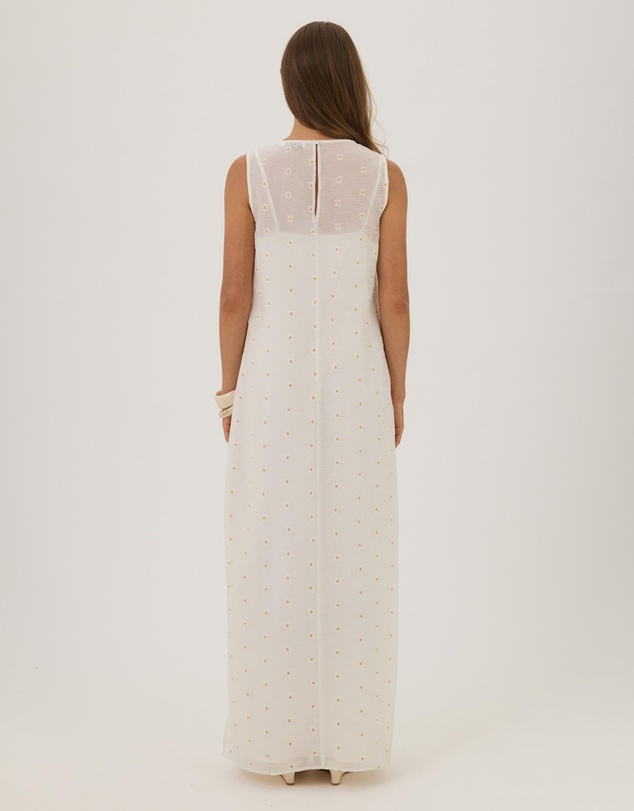 Atmos&Here - Selene Column Organza Maxi Dress